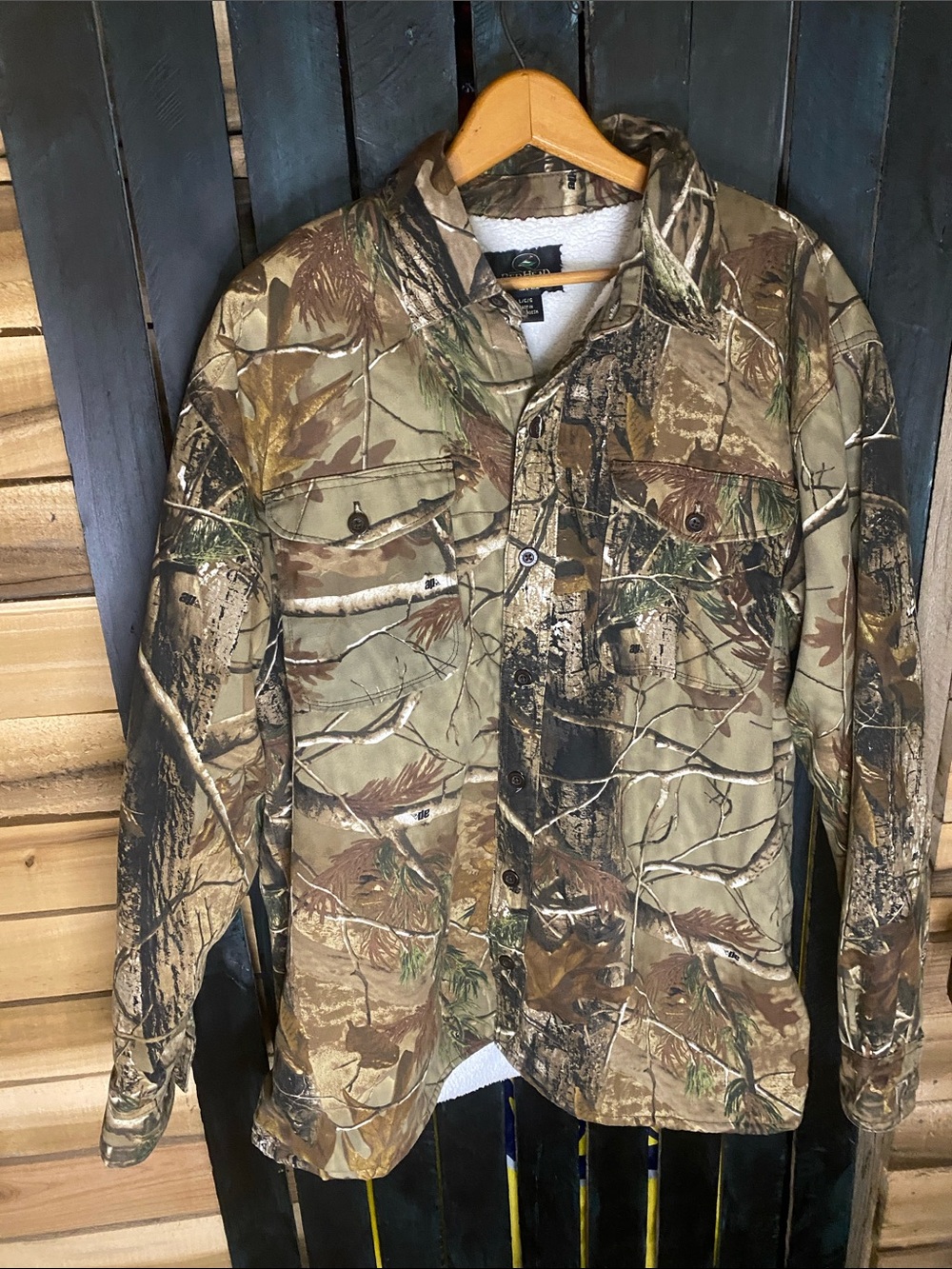 RedHead Men's Brown & Tan Realtree Camouflage Sherpa-Lined Field Jacket large